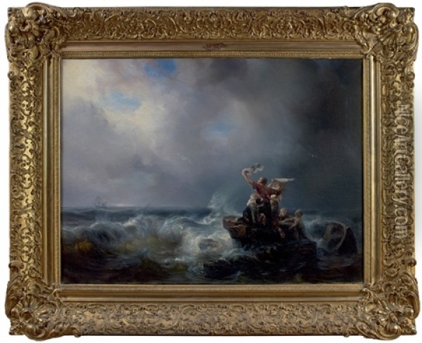 Les Rescapes Oil Painting - Baron Jean Antoine Theodore Gudin