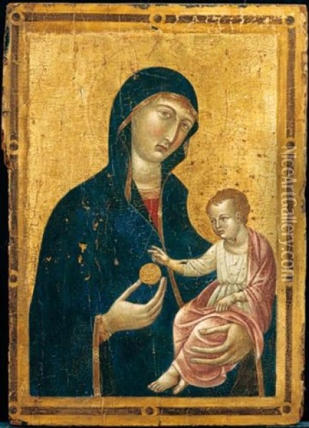 Madonna Col Bambino Oil Painting -  Duccio di Buoninsegna