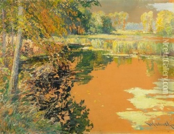 Am Seeufer Oil Painting - Vaclav Radimsky