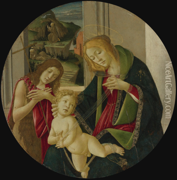 Madonna And Child Oil Painting - Sandro Botticelli