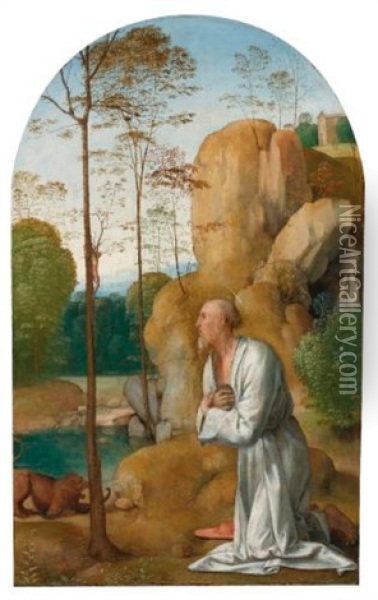 Saint Jerome In The Wilderness Oil Painting -  Fra Bartolommeo