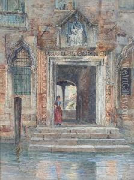 A Venetian Doorway Oil Painting - Henry Sheppard Dale