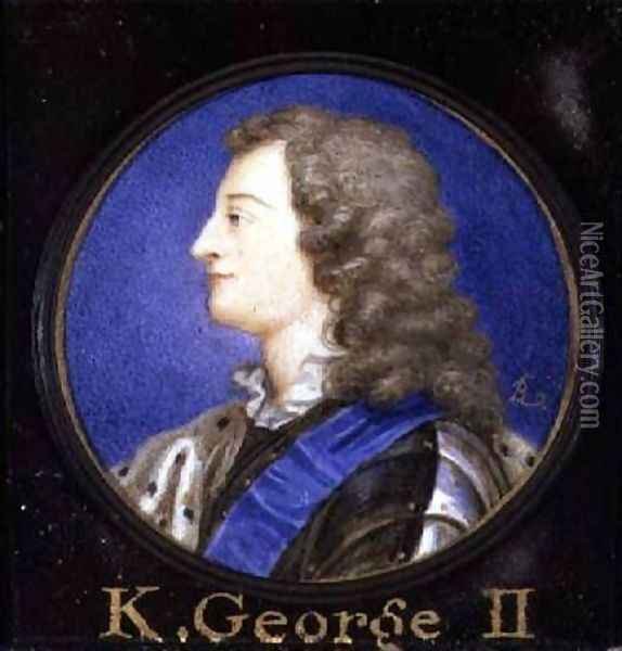 Portrait of George II 1683-1760 Oil Painting - Bernard III Lens
