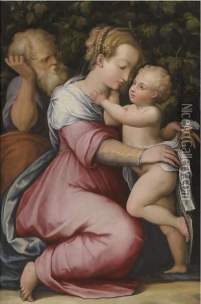 The Holy Family Oil Painting - Giorgio Vasari