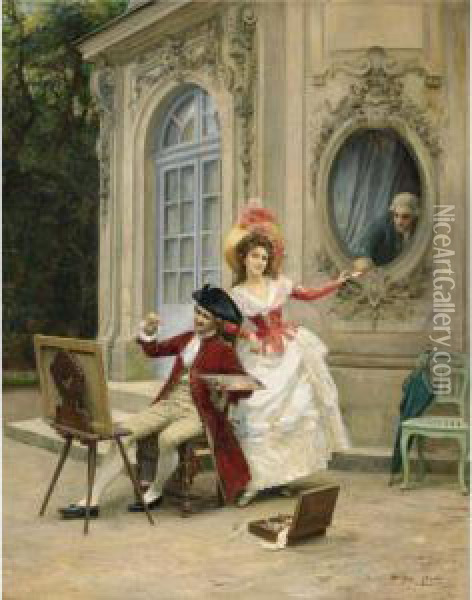 The Love Letter Oil Painting - Jules Girardet