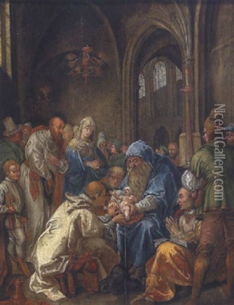 Die Beschneidung Christi Oil Painting - Hendrik Goltzius