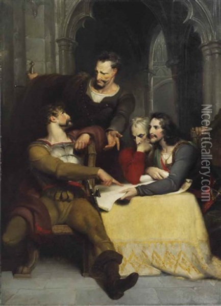 Henry Iv, Part I, Act Iii, Scene I Oil Painting - Richard Westall