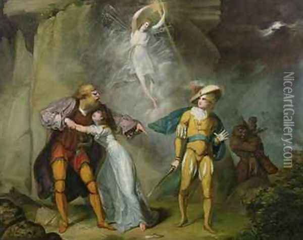 Scene from The Tempest Oil Painting - William Hamilton