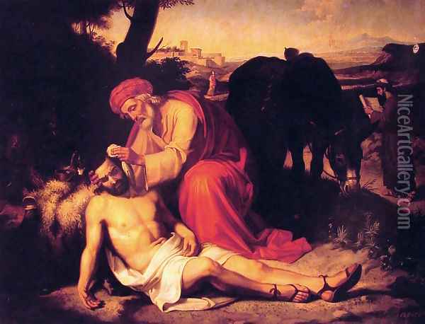 The Good Samaritan Oil Painting - Jose Tapiro Y Baro