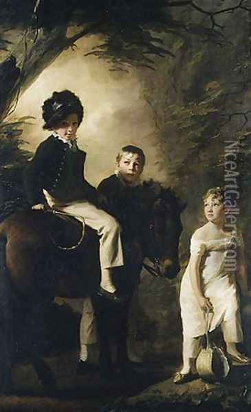 The Drummond Children Oil Painting - Sir Henry Raeburn