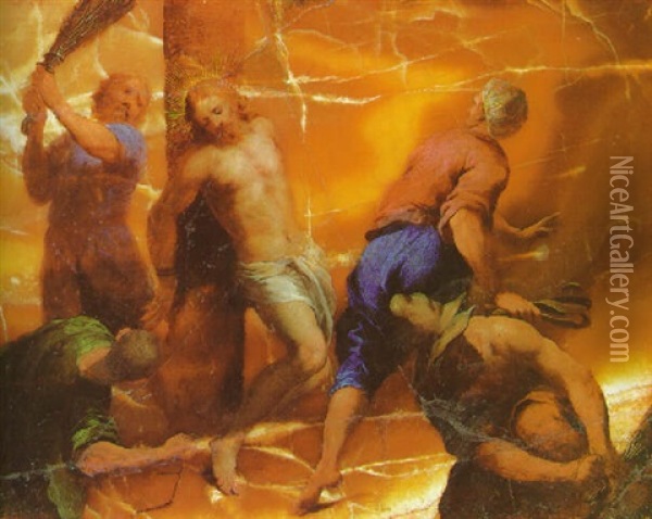 The Flagellation Oil Painting - Felice Brusasorci