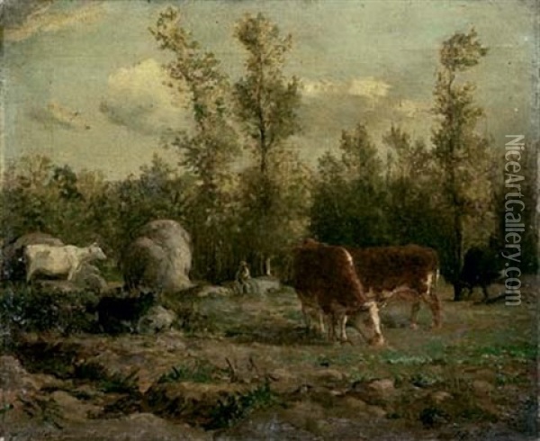 Gardienne De Troupeau Oil Painting - Francois Millet