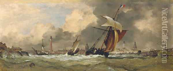Calais Oil Painting - Edward William Cooke