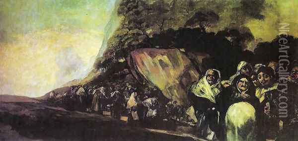 Peregrinación a San Isidro Oil Painting - Francisco De Goya y Lucientes