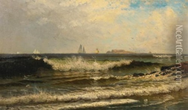 Breaking Waves Oil Painting - Alfred Thompson Bricher