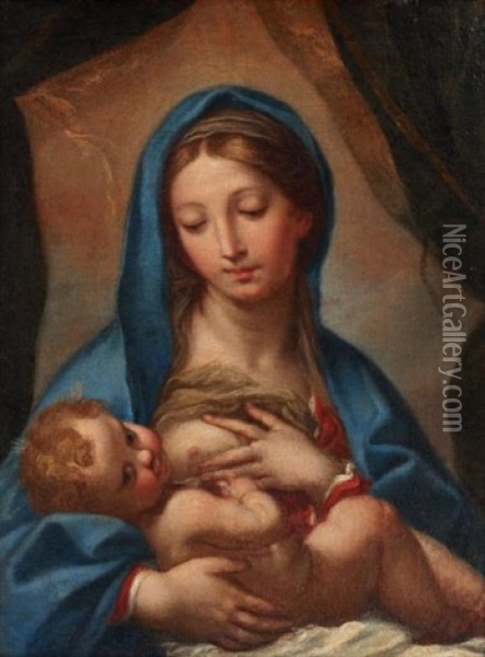 La Vierge A L'enfant Oil Painting - Carlo Maratta