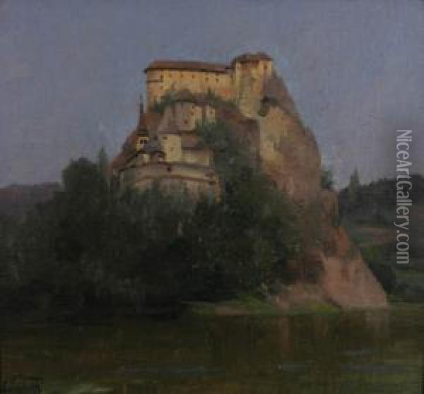 Orava Castle Oil Painting - Edouard Wirth