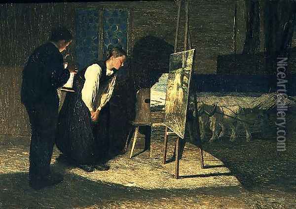 My Models, 1888 Oil Painting - Giovanni Segantini