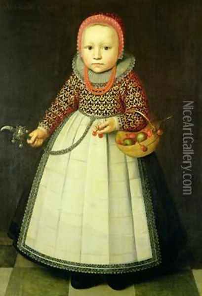 Portrait of a Young Girl Oil Painting - Adriaen van der Linde