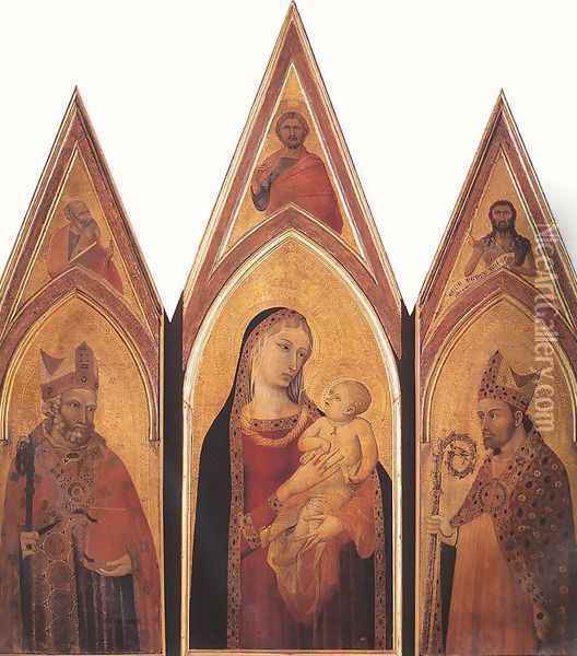 Altarpiece of St Proculus Oil Painting - Ambrogio Lorenzetti