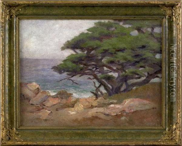 Coastal Landscape Oil Painting - Eunice Ellenetta Booth