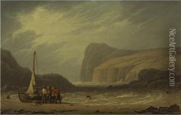 Coastal View Oil Painting - Robert Salmon