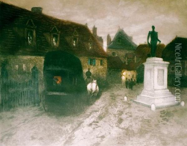 Diligencen Oil Painting - Fritz Thaulow