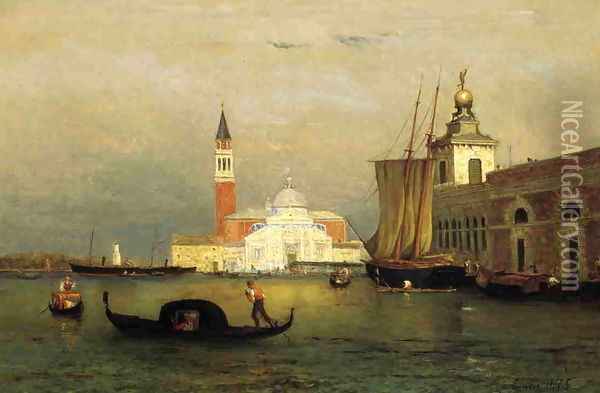 Twilight in Venice Oil Painting - George Inness