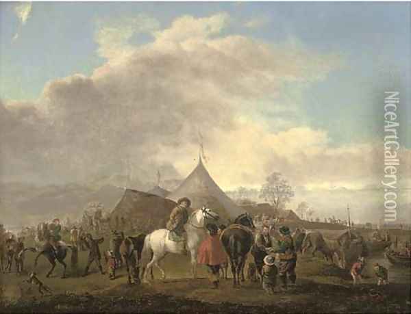 A horse fair Oil Painting - Philips Wouwerman