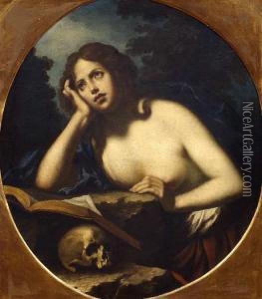 Maddalena Penitente Oil Painting - Felice Ficherelli Il Riposo