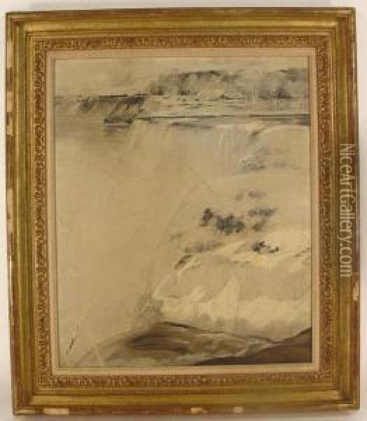 Niagarafalls Oil Painting - John Henry Twachtman