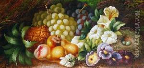 Still Life Of Fruit Oil Painting - W. Vincent