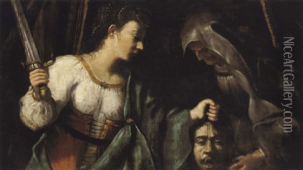 Judith Mit Dem Haupt Des Holofernes Oil Painting - Antonio Molinari