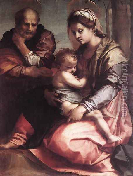 Holy Family (Barberini) 1528 Oil Painting - Andrea Del Sarto