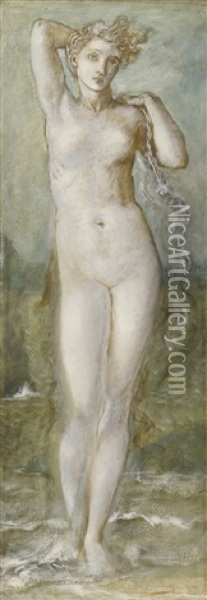 Venus Rising From The Sea Oil Painting - Edward Burne-Jones