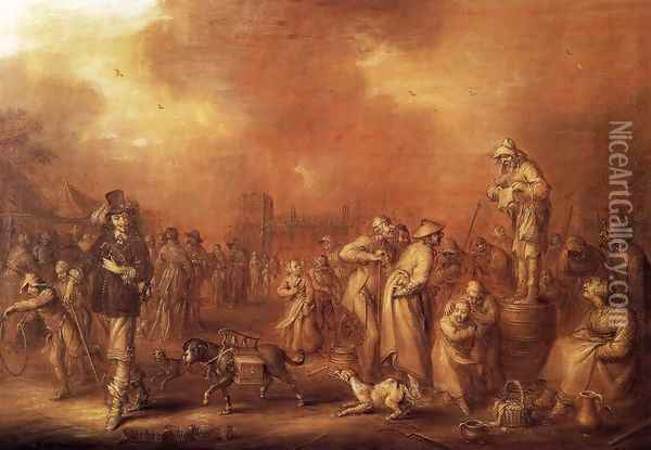 Where There Are People Money May Be Made Oil Painting - Adriaen Pietersz. Van De Venne