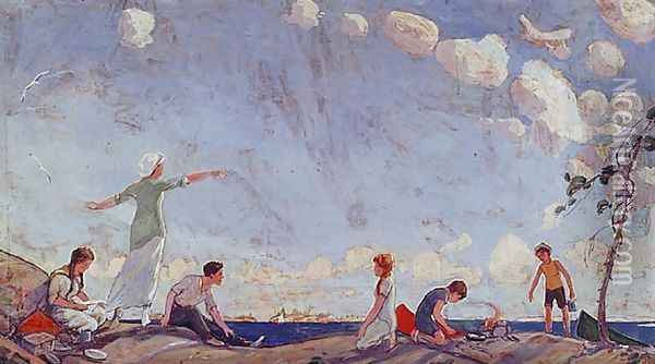The Picnic Oil Painting - Arthur Lismer