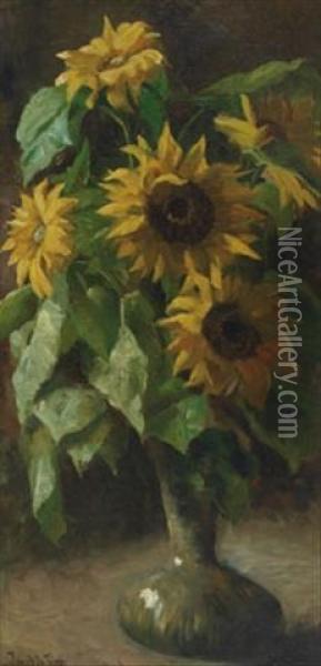 Sunflowers Oil Painting - Bernard Johann De Hoog
