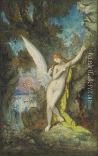 Leda Et Le Cygne Oil Painting - Gustave Moreau
