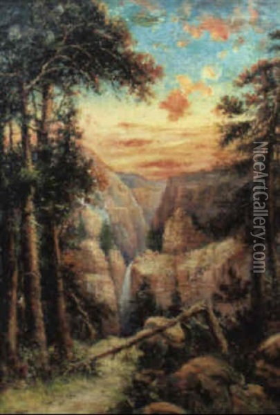 Autumn In Yellowstone Oil Painting - Thomas Moran