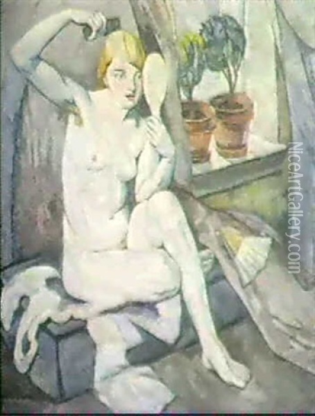 Bei Der Toilette Oil Painting - Leopold Durm