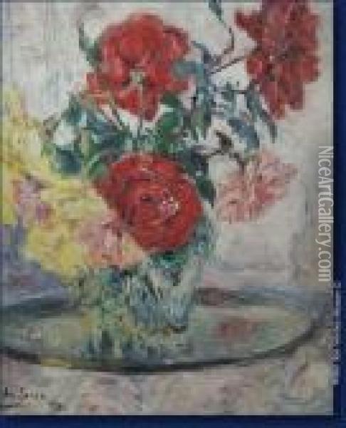 Bouquet De Roses Oil Painting - Armand Jamar