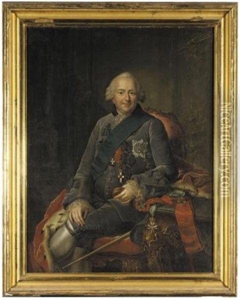 Portrait Of Ferdinand Of Brunswick-wolfenbuttel Oil Painting - Anna Rosina Lisiewski