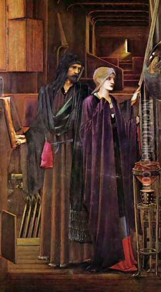 The Wizard 2 Oil Painting - Sir Edward Coley Burne-Jones