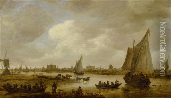 View Of Leiden Oil Painting - Jan van Goyen