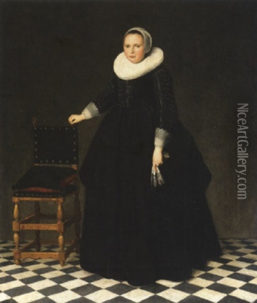 Ritratto Femminile Oil Painting - Thomas De Keyser
