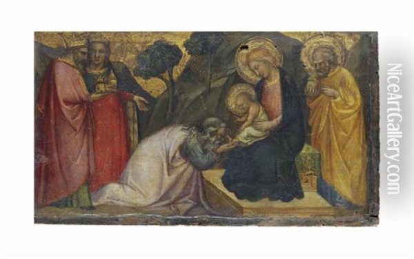 The Adoration Of The Magi Oil Painting - Spinello Aretino