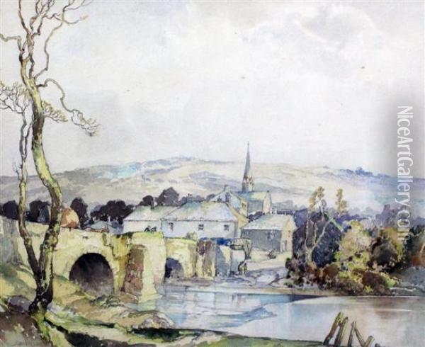 The Old Dairy, Lostwial, Cornwall Oil Painting - John James Wilson