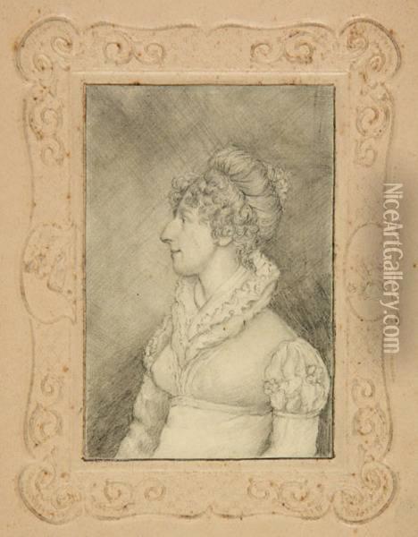 Portrait Miniature Of Myra May Oil Painting - Sir George Hayter