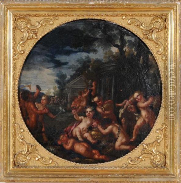 Baccanale Di Putti Oil Painting - Francesco Albani
